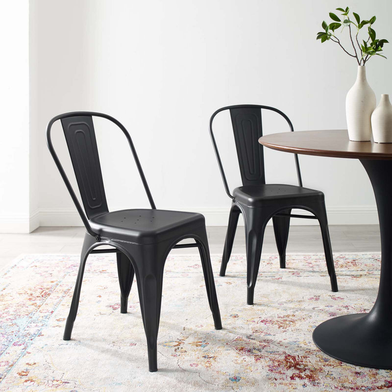 Chaise bistro Promenade par Modway, Noir