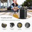 Manicure Trolley with Table, Black Foldable Traveling Nail Desk w/Storage, Worktable and Mirror