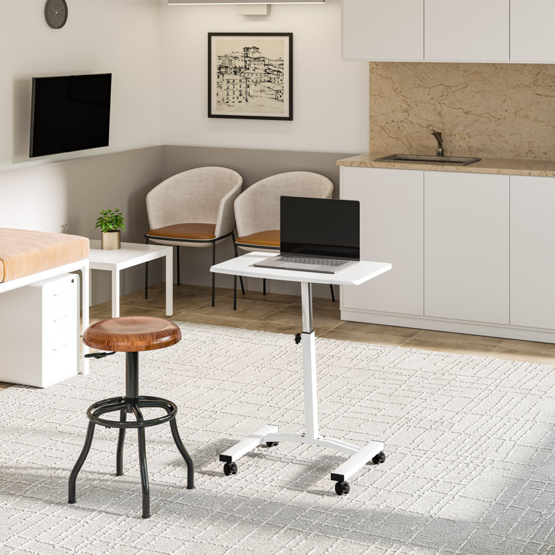 Bureau ou meuble télé avec roulettes de l 24 po, Blanc