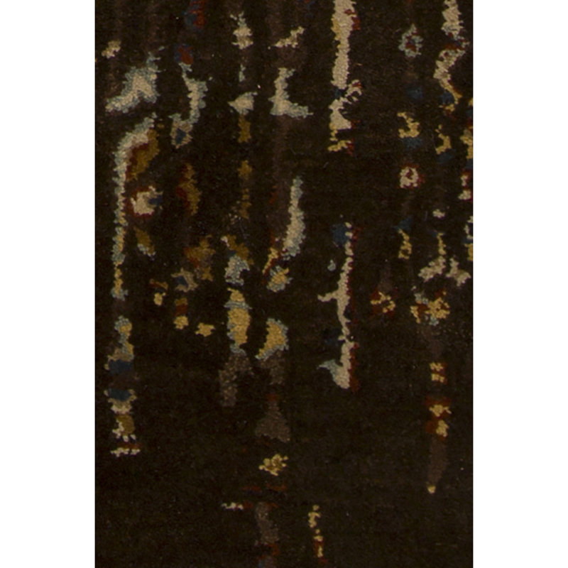 Tapis oriental rouge, brun, noir, vert, bleu, ivoire, beige et jaune Doniesha touffeté à la main, 9 pi x 13 pi