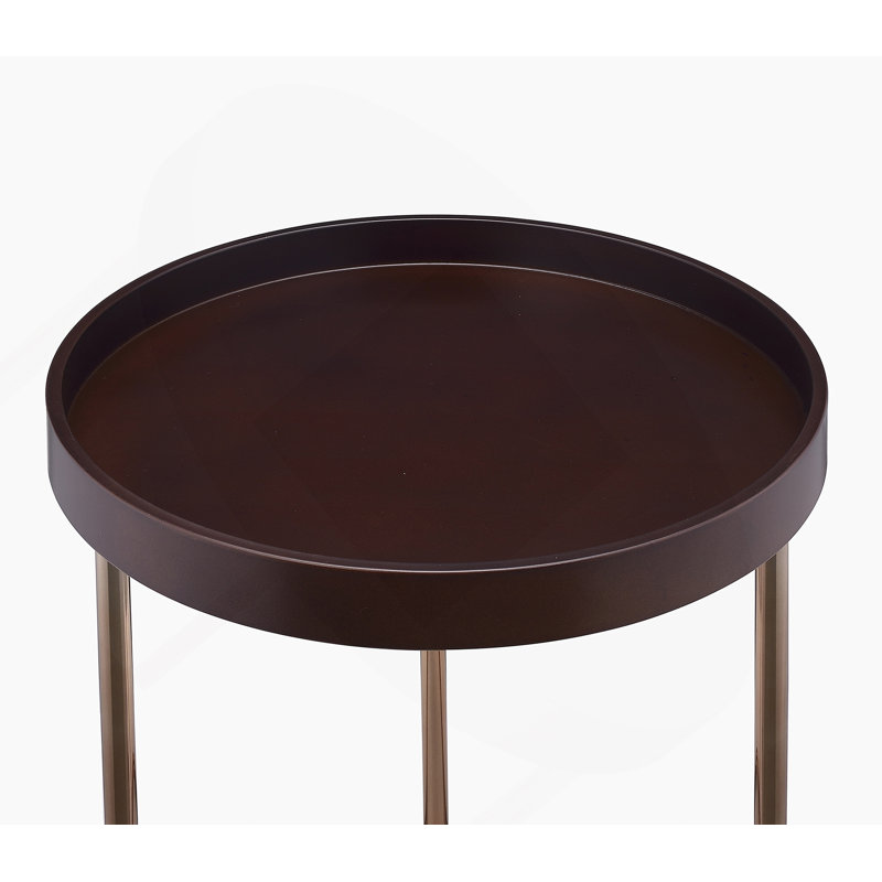 Table ronde avec structure en métal