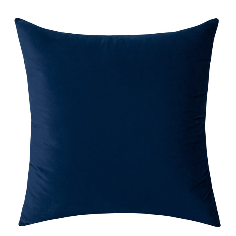 Housse de coussin carré en velours , Bleu foncé