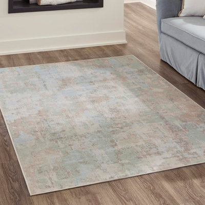 Brown/Teal Area Rug