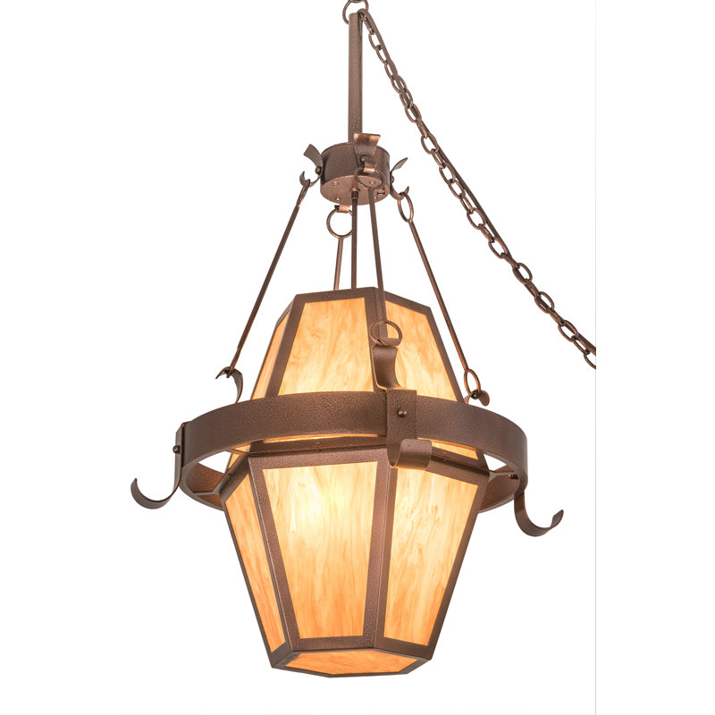 Lustree géométrique 8 lumières lanterne Carlene