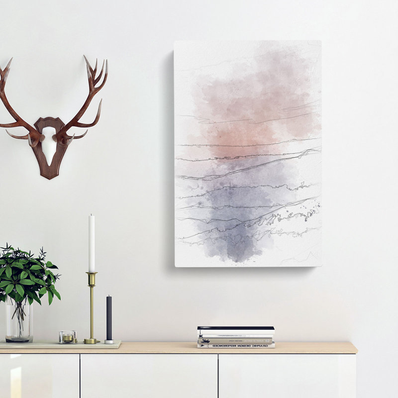 Sunset in California - Wrapped Canvas Drawing - Wrapped Canvas, 60cm H x 40cm W x 3cm D