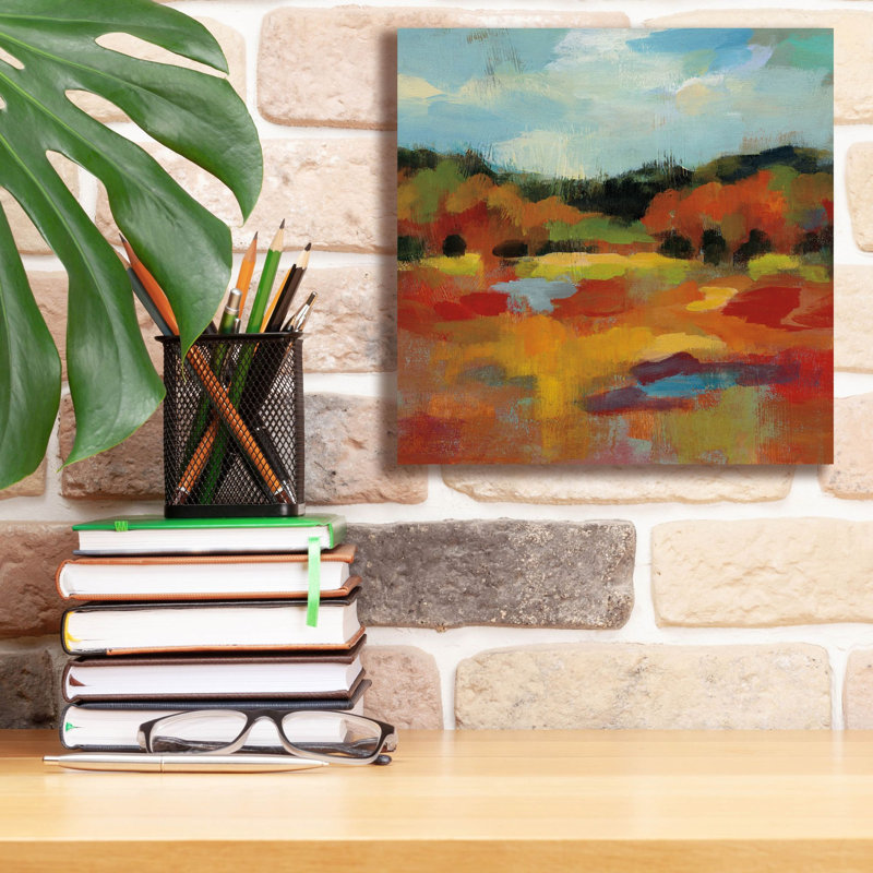 «August Moment I» par Silvia Vassileva, peinture sur toile tendue, H 12 po x l 12 po x P 0,75 po