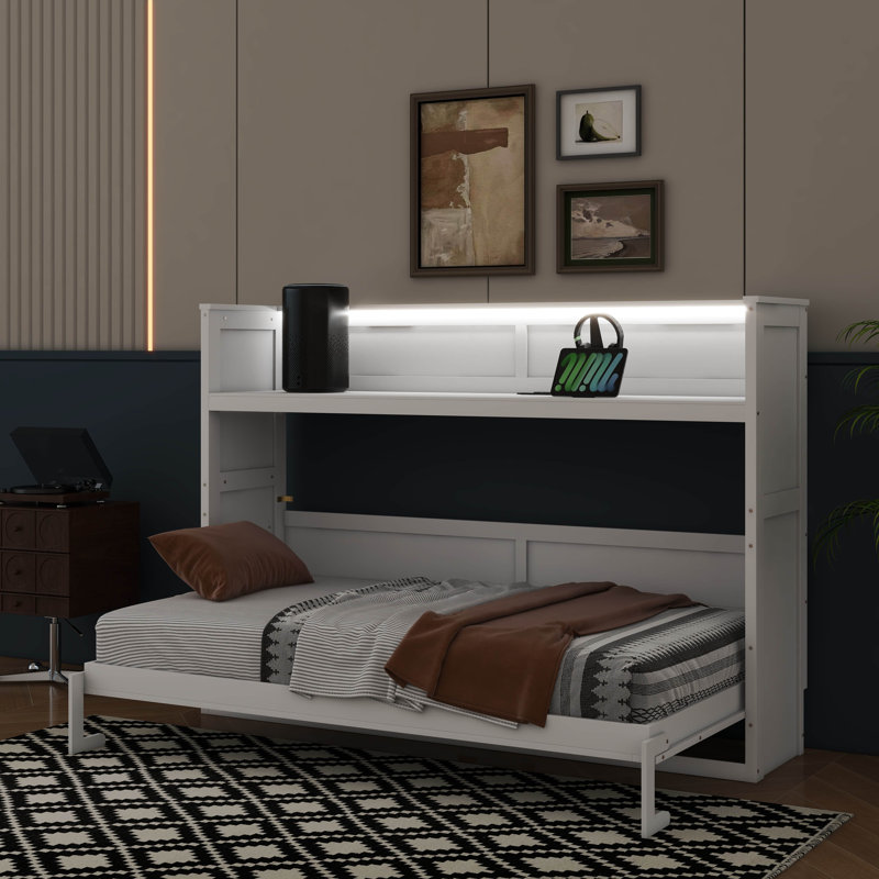 Lit escamotable avec bureau intégré