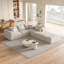 Ensemble de canapé modulaire rembourré moderne sans os, canapé modulaire en L de 132 po avec 6 coussins, canapé-lit combiné gratuit-826600419