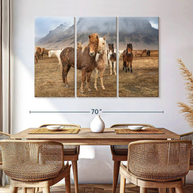 Brampt, chevaux incroyables de l'Islande, H 24 po x l 38 po