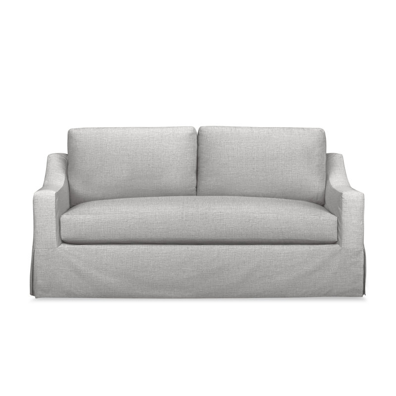 Cranbrook 78" Slipcovered Sofa, Drusky Ivory Sustain® Basketweave