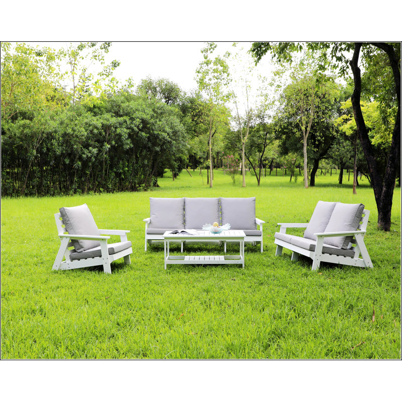 Canapé d'extérieur simple avec coussin toutes saisons