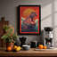 Hippopotamus Rising Retro - Framed Print-53844552-53844559