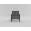 Fauteuil d'appoint moderne Mid-Century de 26 po de Velsen avec cuir fleur, accoudoirs en bois massif et ressorts ensachés en mousse haute densité-152691828