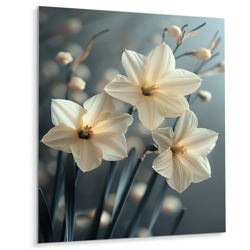 Décoration murale Gouveia - Jonquilles, Sans cadre, métal, H 12 po x l 20 po