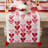 Jahsun Geometric 100% Cotton Valentine's Day Table Runner