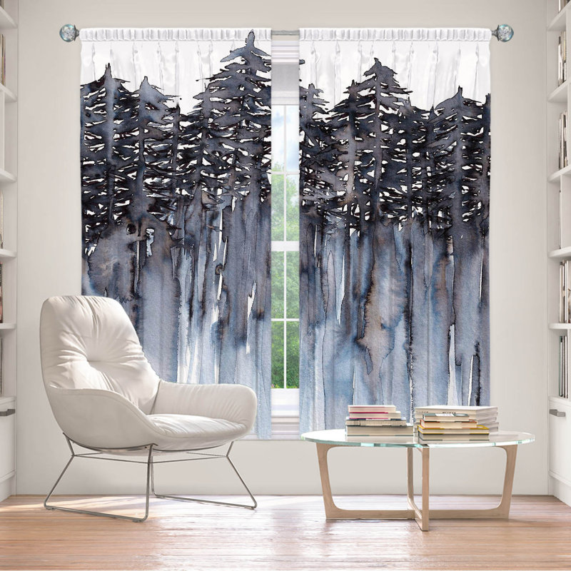 Room Darkening Curtain Pair, 40" W x 82" L, Gray