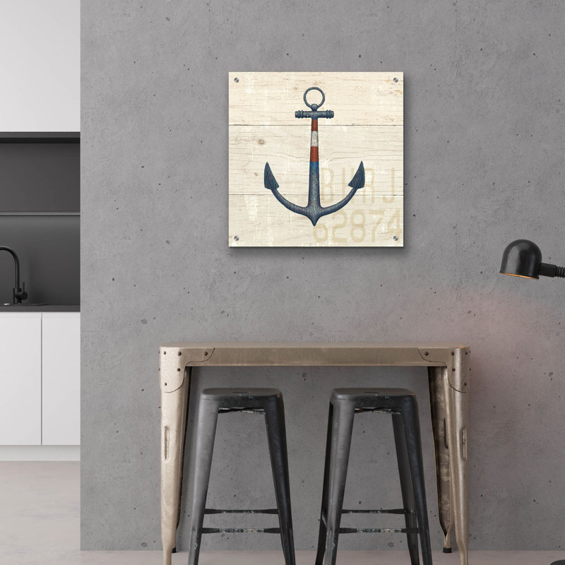  «Nautique 3» par James Wiens, art mural en verre acrylique, 24 po x 24 po