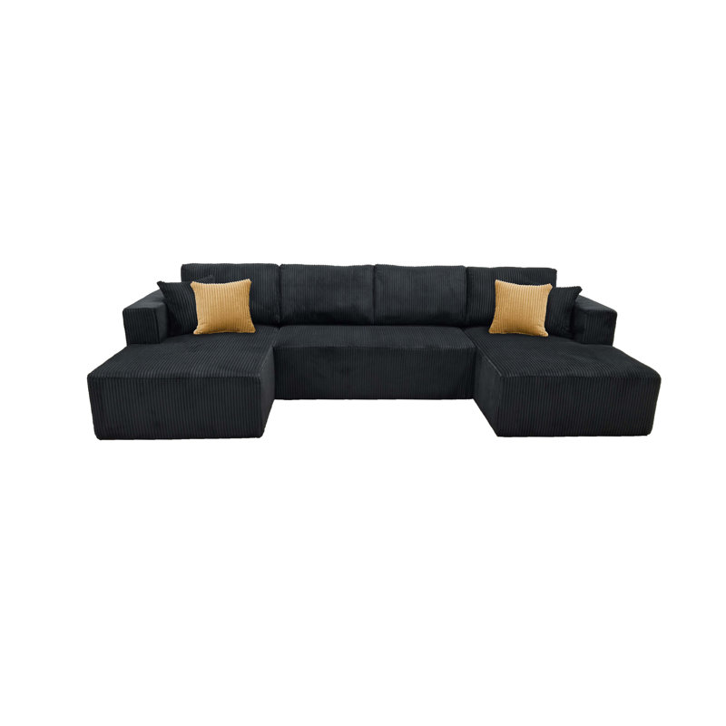 Flintwood Boneless Sectional, Black