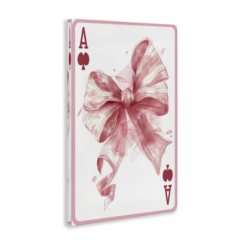 Carte de jeu Pastel Bow, par LSR Design Studio, H 24 po x l 16 po