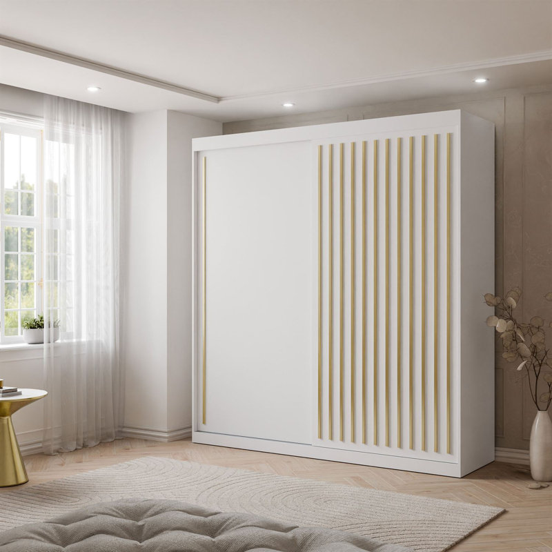Sliding Wardrobe AURIS  with Gold Strips