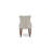 7 Piece Dining Table Set Consist of a Rectangle Kitchen Table and 6 Doeskin Linen Fabric Upholstered Parson Chairs, Mahogany-671372859-671372858