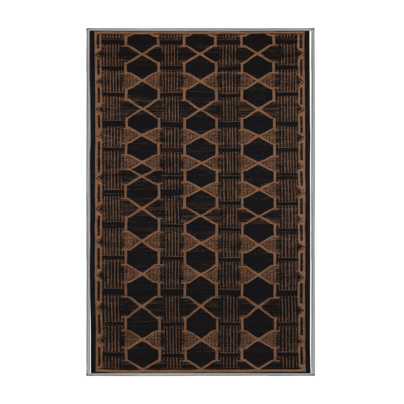 Machine Washable Trellis Gray Area Rug, Rectangle 7' x 10'
