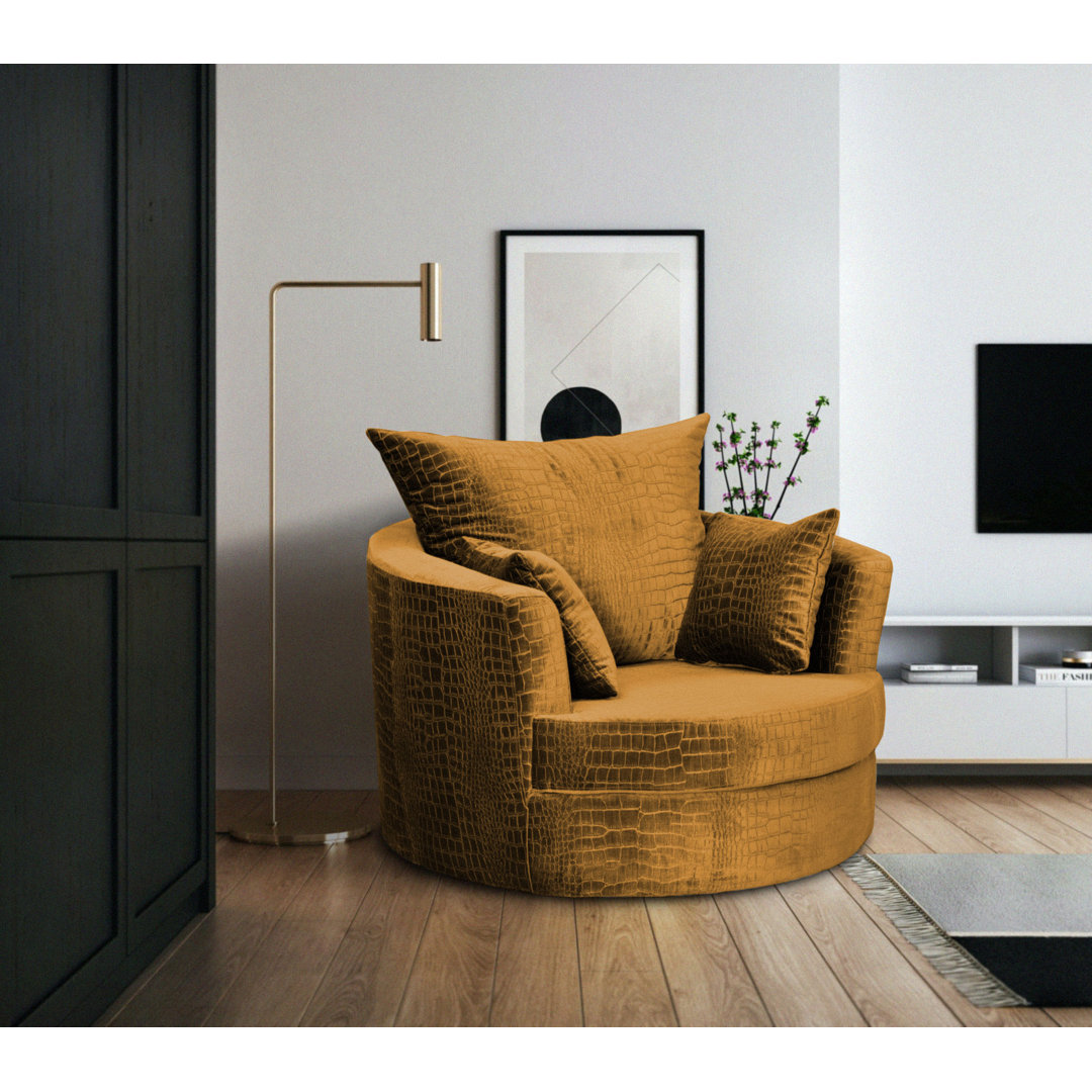 Upholstered Swivel Armchair