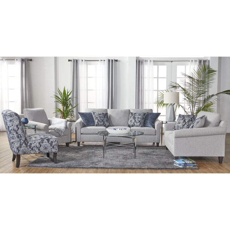 Fauteuil de chambre en polyester Attalia, Polyester bleu marine
