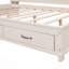 Lit de jour en bois avec 3 tiroirs de rangement, tableau souple supérieur, tablette et ensemble de prises et ports USB
