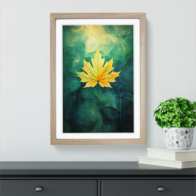 Leaf Futurism - Single Picture Frame Print on Wood