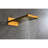 Bathroom Shower System With High Rectangular Head And Handheld - Brass Gold Trim