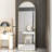 4Th Generation Full Body Mirror With Gold Aluminum Frame, 64.9 Inches High And 23.2 Wide, For Bathroom Makeup Bedroom Ornament Length Floor Mounted Arched Wall Alloy 64.9" Height X 23.2" Width, Ideal