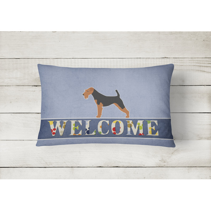 Coussin Welsh Terrier Welcome