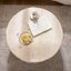 Table de salon Mid-Century ronde en faux pierre Mgo - beige, sans assemblage