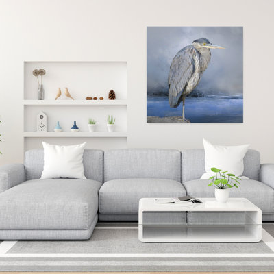 Great Blue Heron by Robert O Endres - Wrapped Canvas Print
