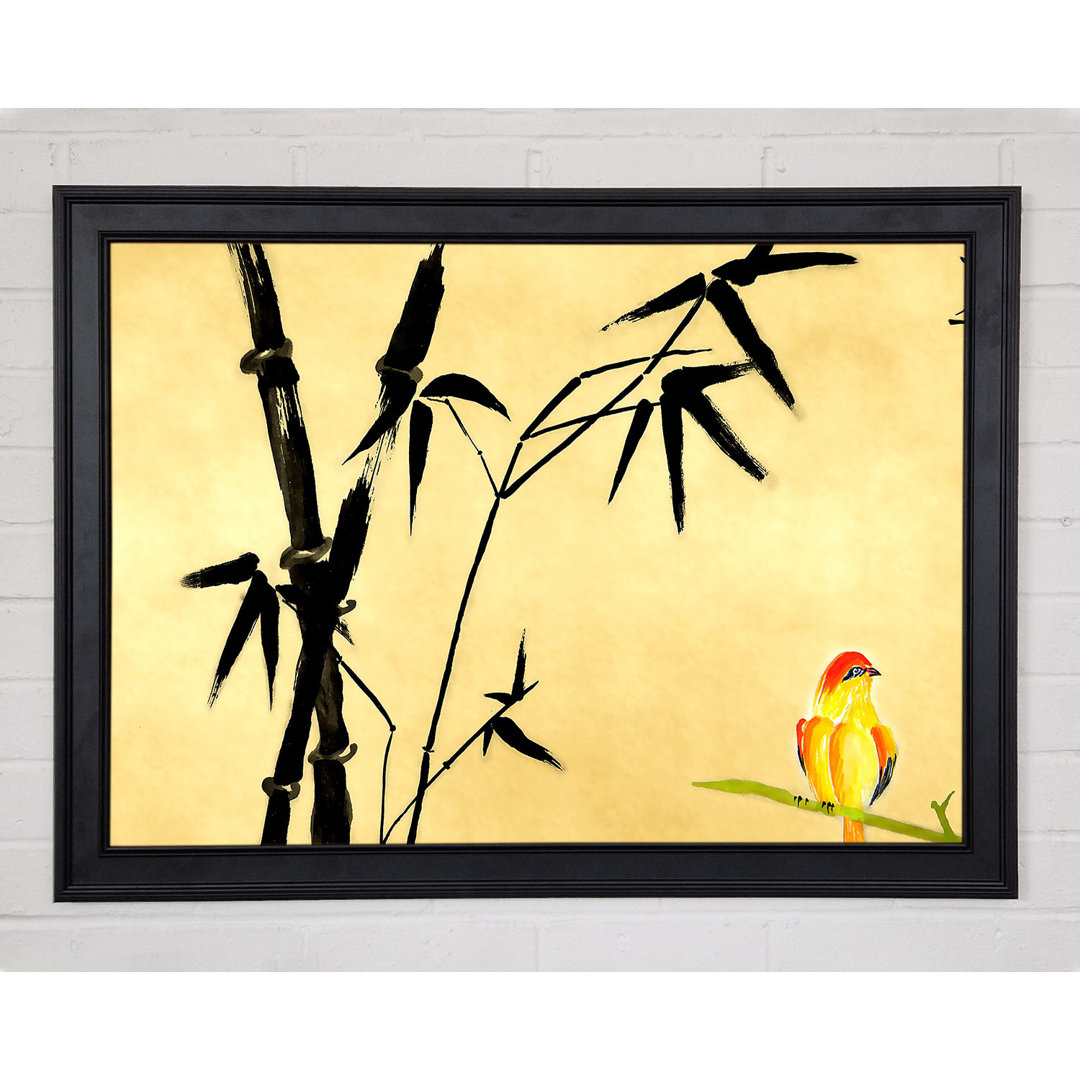 Gerahmtes Leinwandbild Chinese Bird Painting