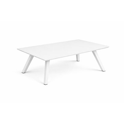  Sunset Modern Outdoor Aluminum Coffee Table, White