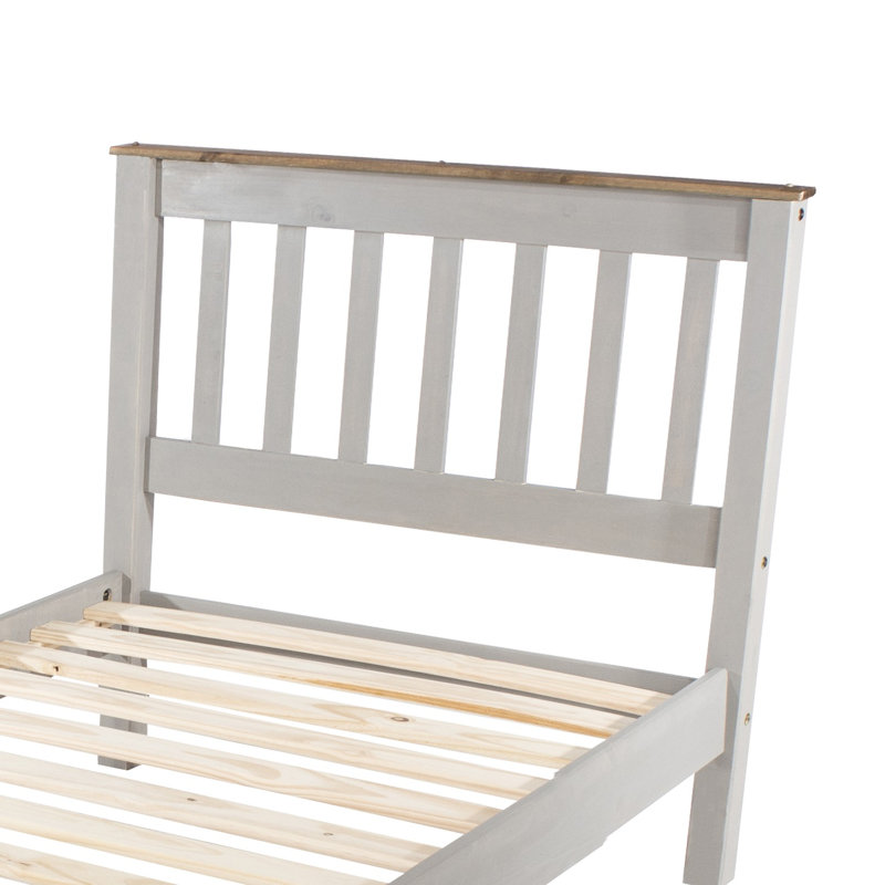 Lehighton Ingrid Uk Bed pine frame, Single (3'), Grey