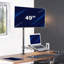 Support de bureau ultra haut simple pour moniteur et ordinateur portable