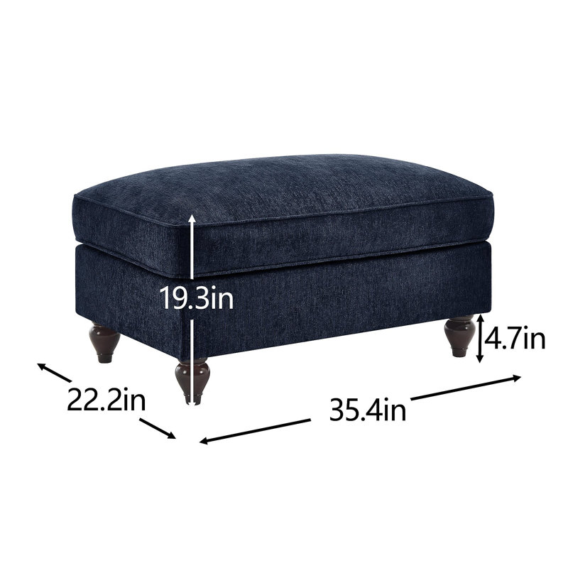 Repose-pieds en chenille - bleu, Bleu