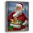 Quiet Santa Framed Print - Solid Wood-1436917569