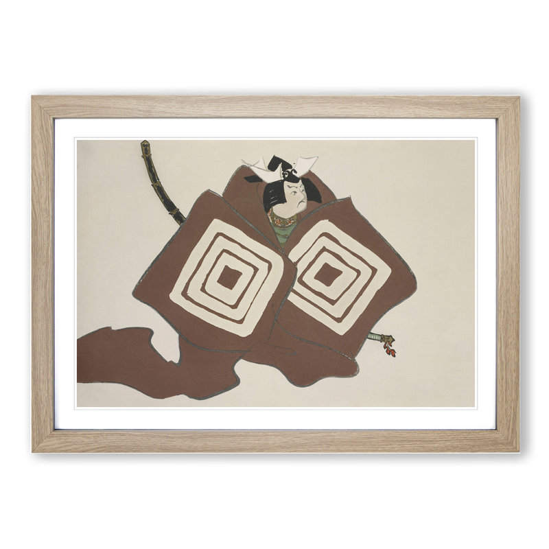 Samurai Vol.2 by Kamisaka Sekka - Picture Frame Painting, 36cm H x 48cm W x 2cm D, Oak Framed