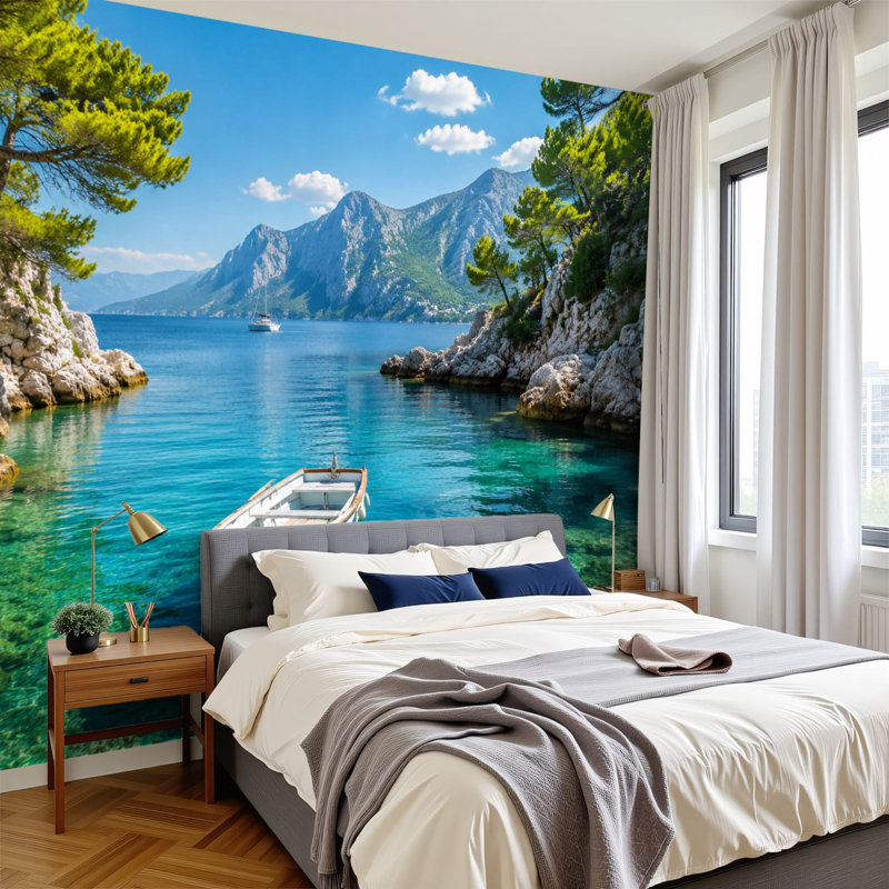 Adhésif mural amovible auto-adhésif et amovible Peel and Stick, 68.88" L x 96" W