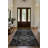 Rayhan Collection Digital Print Cotton-Polyester Black Moroccan Rug-1845987804