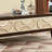 Neoclassical simple carved solid wood coffee table-110582317