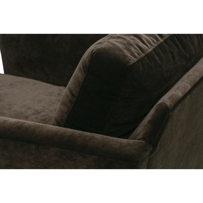 Allie Swivel Chair, Cocoa 100% Polyester, Gracious Living