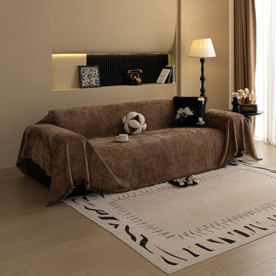 One-Piece Chenille Waffle Weave Versatile  Couch Cover