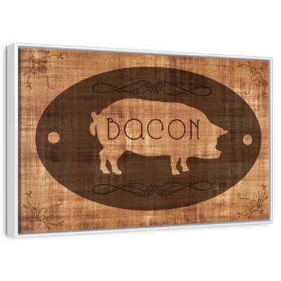 Bacon Pig Wall Sign