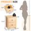 Table de chevet en pin massif avec finition peinte 2 tiroirs l 17,7 po-2054123617