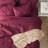 Bedsure Queen Burgundy Pintuck Bed-in-a-Bag - Burgundy Pinch Pleat Comforter Set with Sheets, Pillowcases & Shams (Set of 7)-105523206-105523204